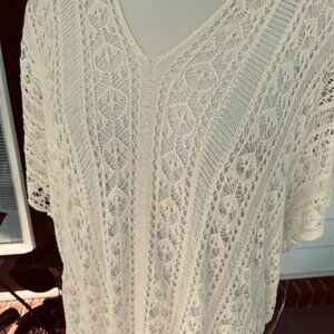 HAPARI Swimsuit Coverup Crochet Style White/Cream OS - Hand Wash- NWT